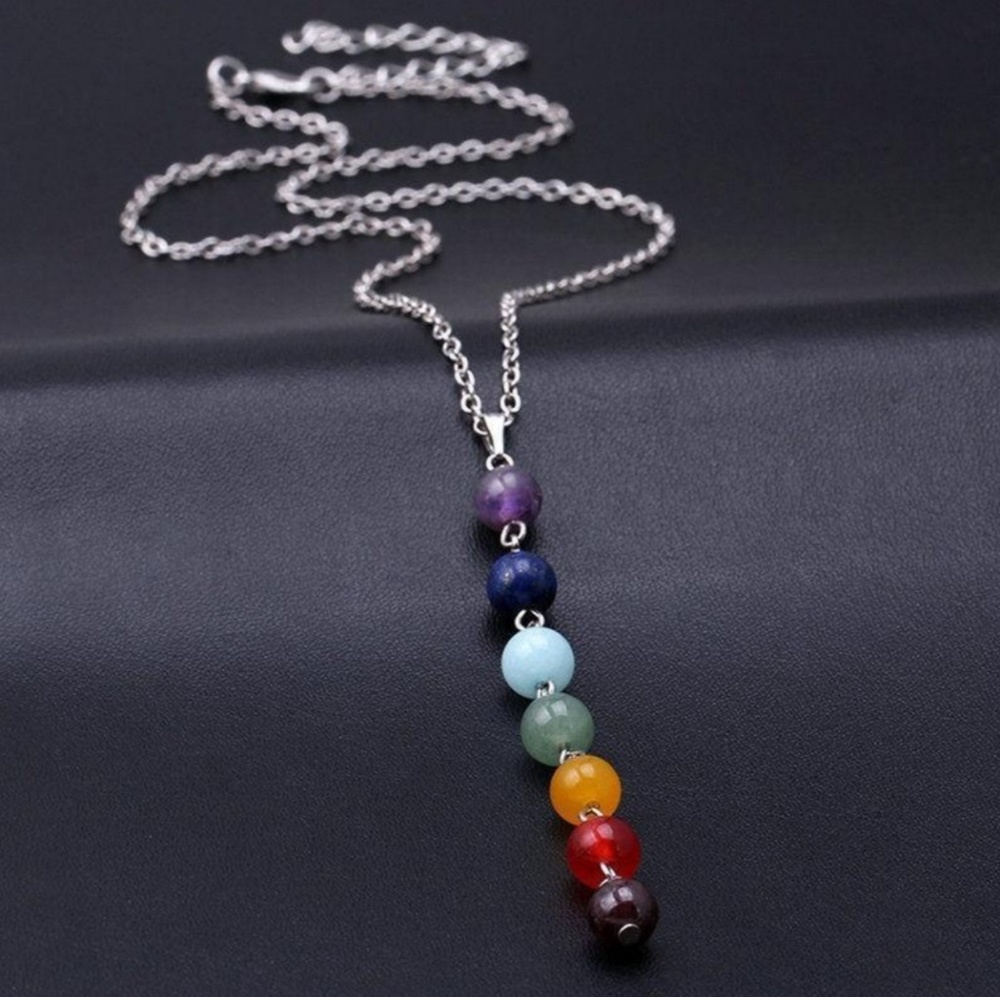 Silver Chakra Pendant Necklace